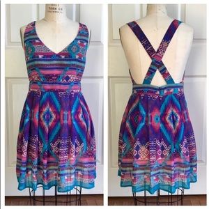 F21 Multi-Pattern Crossback Dress